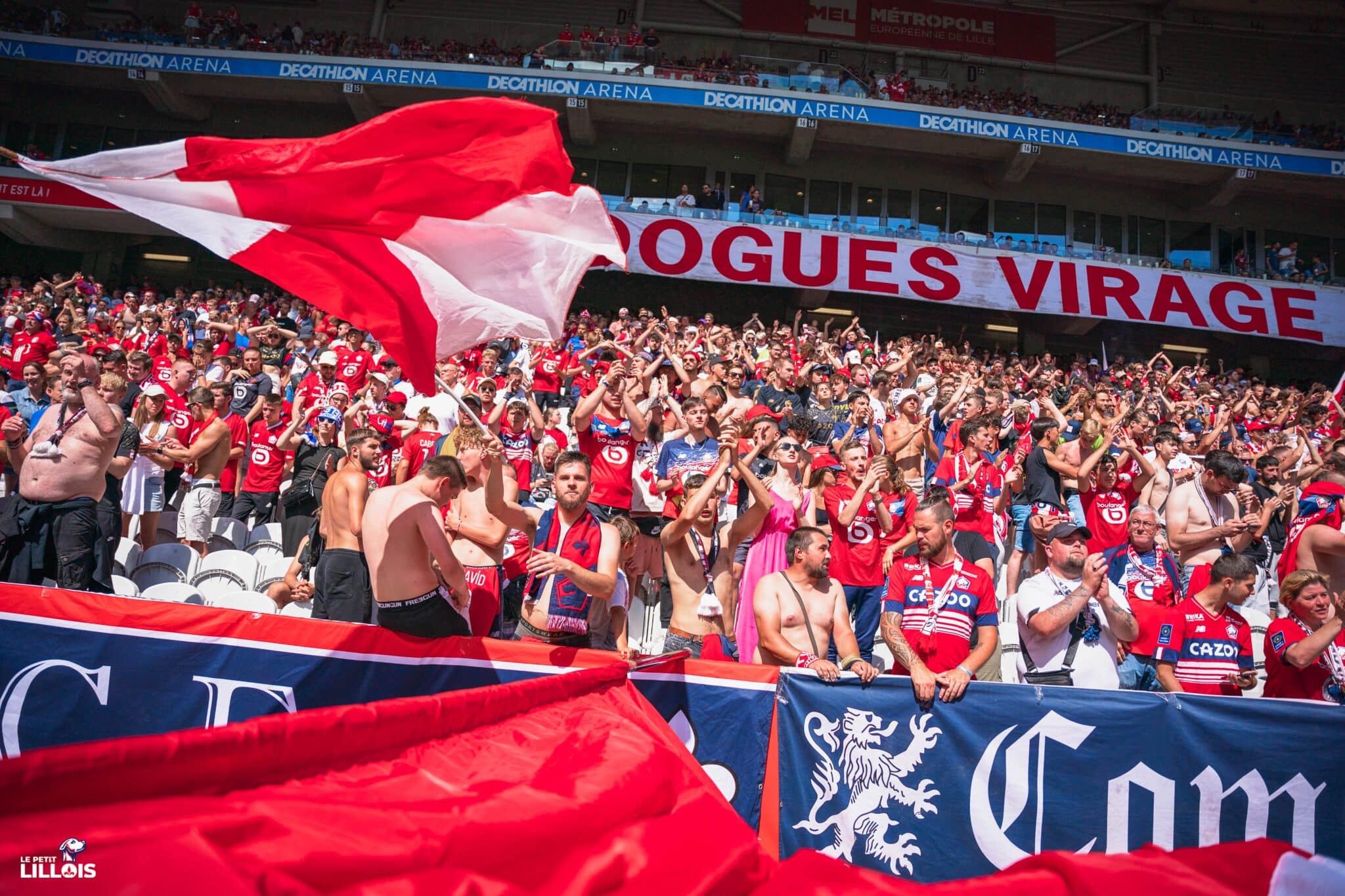 Écharpe Supporter LOSC Lille - Ancienne Et Rare - Ultras Dve