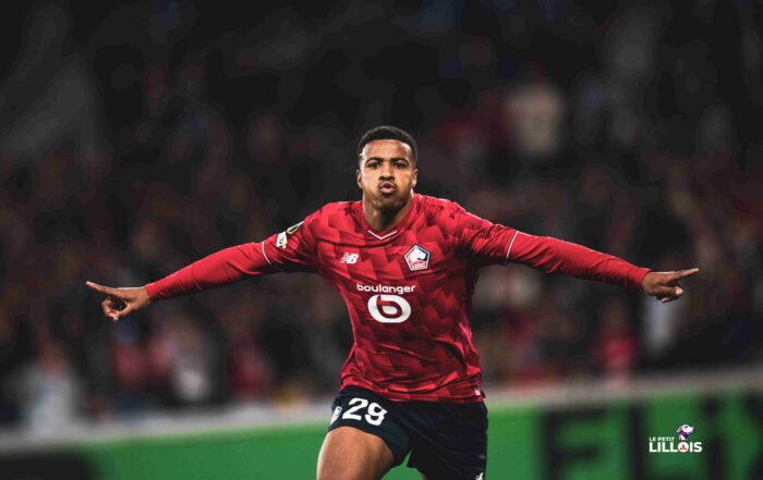 Hamza Igamane c&eacute;l&egrave;bre un nouveau but avec le LOSC.