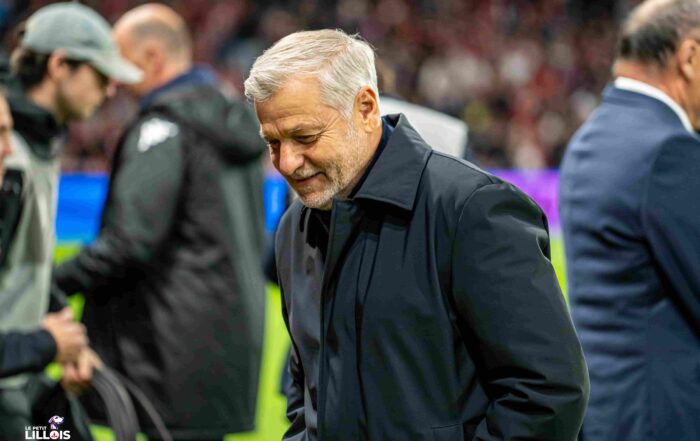 Bruno Genesio, entraîneur du LOSC, au bord du terrain.