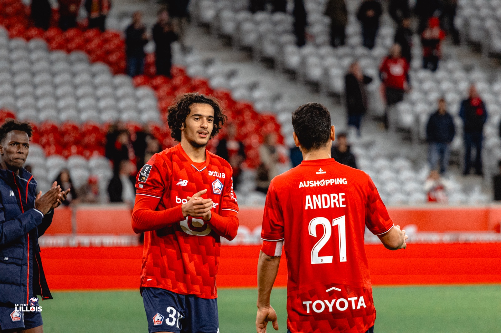 Ayyoub Bouaddi en fin de rencontre contre Angers SCO