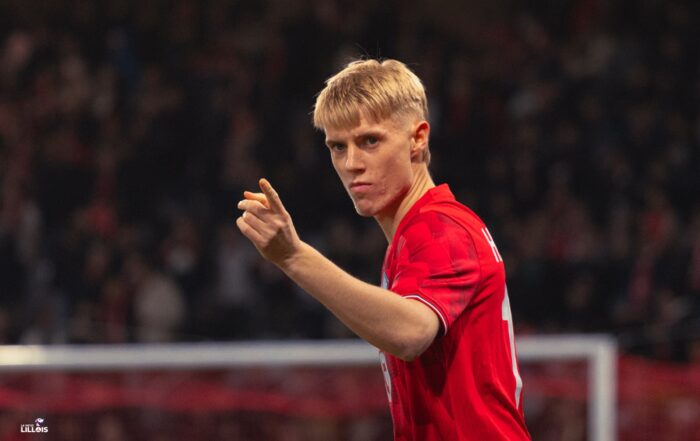 Hakon Haralddson lors de la rencontre LOSC - Dinamo Zagreb.