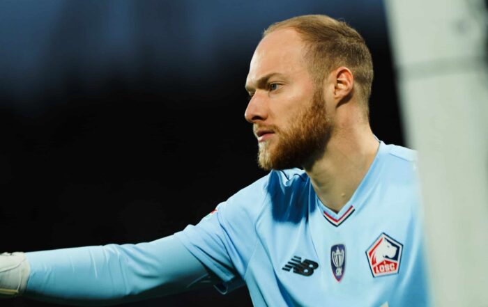 Arnaud Bodart dans les cages du LOSC en Coupe de France.