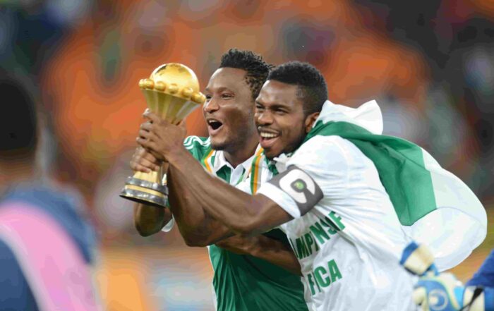 Le Nig&eacute;ria c&eacute;l&egrave;bre sa victoire &agrave; la Coupe d'Afrique des Nations.