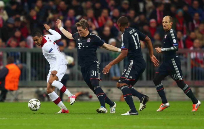 Dimitri Payet d&eacute;fend les couleurs du LOSC en Ligue des Champions contre le Bayern Munich.