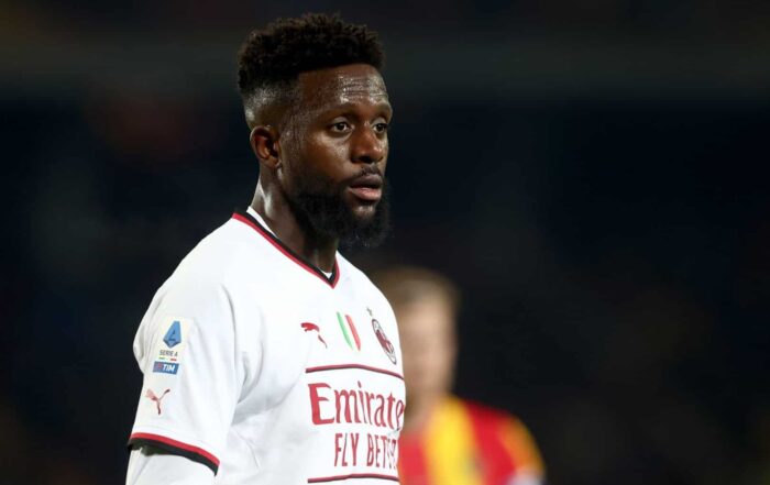 Divock Origi porte les couleurs de l'AC Milan.