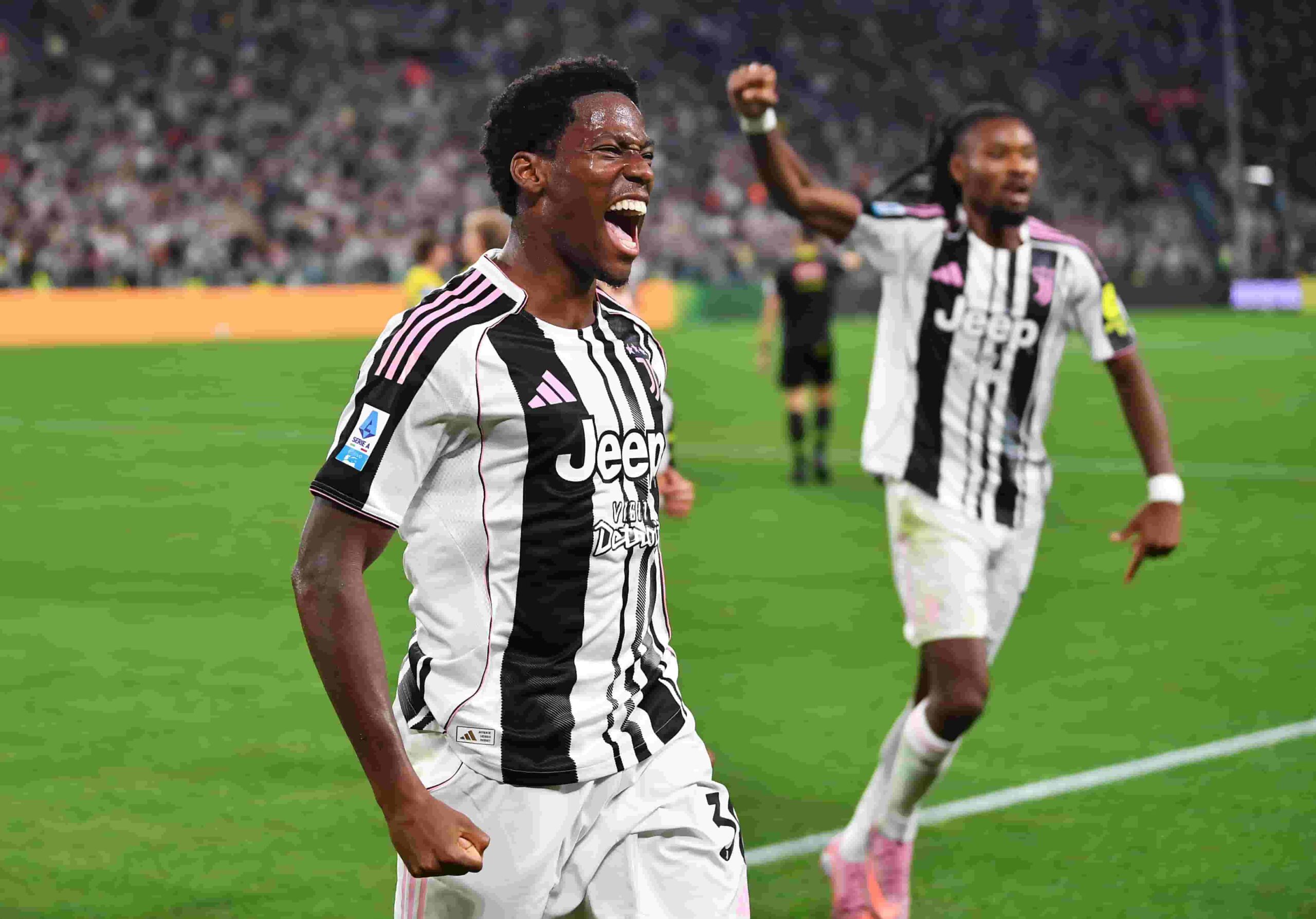 Jonathan David célèbre son premier but avec le Juventus FC.