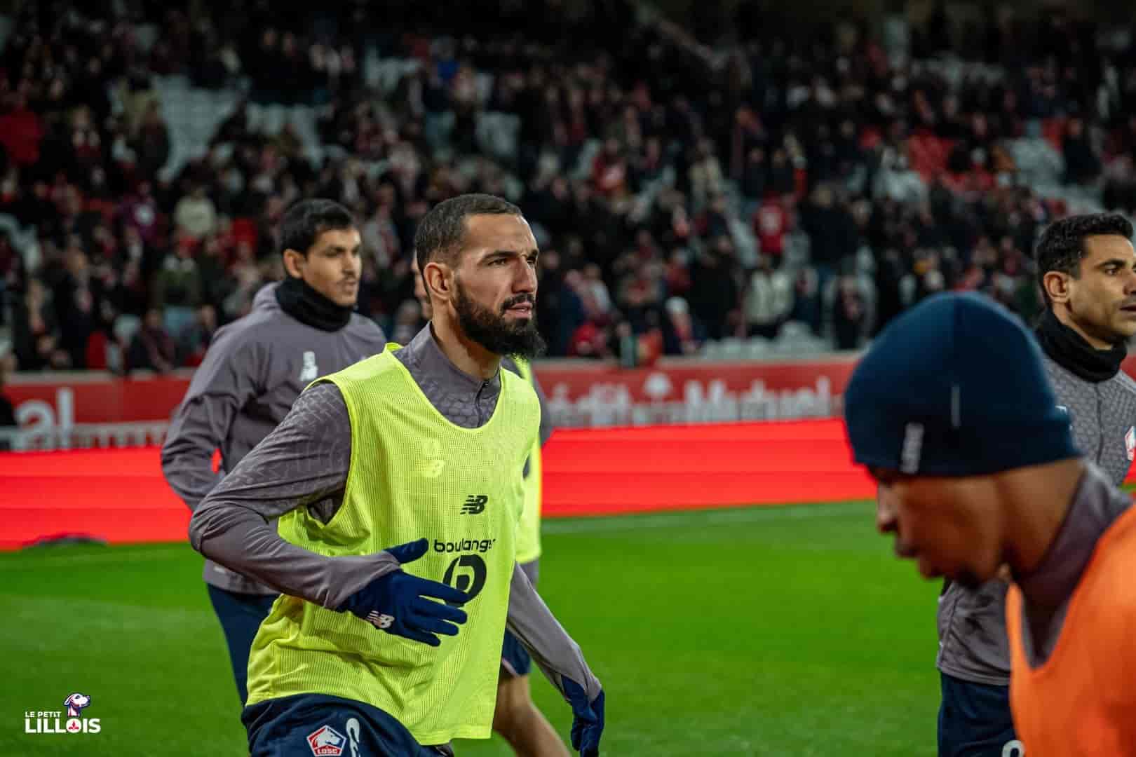 Nabil Bentaleb LOSC Nabil Bentaleb est à l'échauffement avant OM - LOSC.