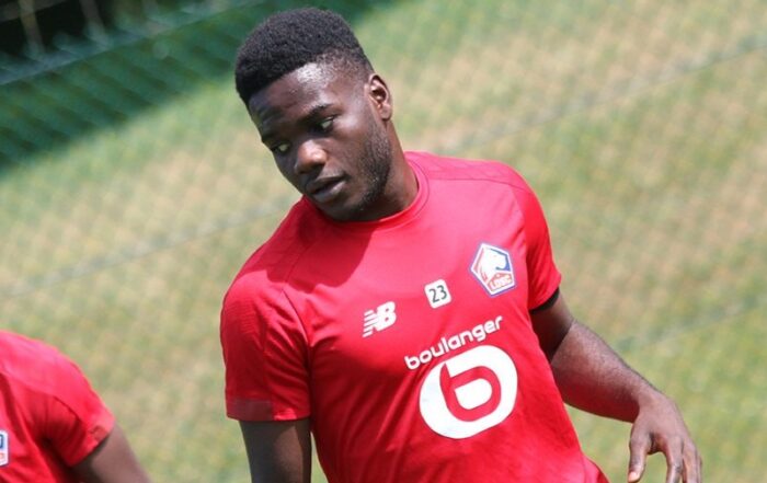Manuel Cafumana, dit Show, &agrave; l'entra&icirc;nement avec le LOSC.