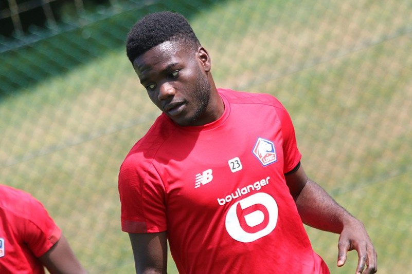 Manuel Cafumana, dit Show, &agrave; l'entra&icirc;nement avec le LOSC.