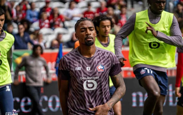 Alexsandro en plein échauffement avec le LOSC.
