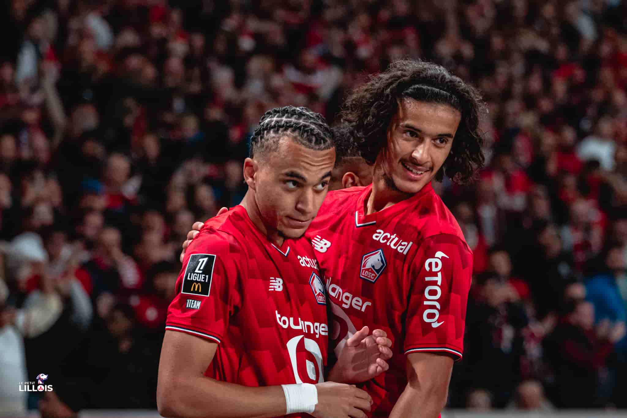 Ethan Mbappé, Ayyoub Bouaddi Ethan Mbappé félicité par Ayyoub Bouaddi pour un but avec le LOSC.