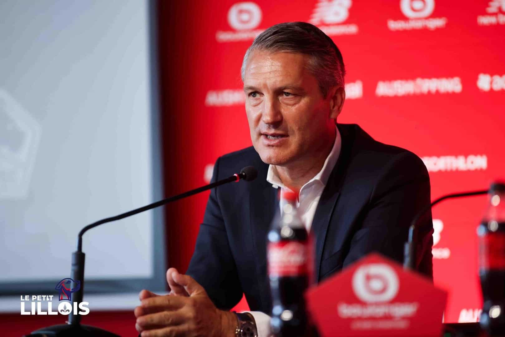 Olivier Létang LOSC Olivier Létang, président du LOSC, en conférence de presse au Domaine de Luchin.