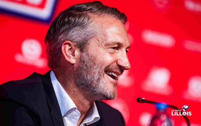 Olivier Létang, président du LOSC, en conférence de presse.