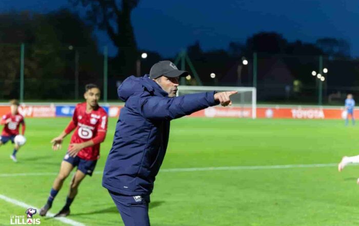 St&eacute;phane Pichot, entra&icirc;neur de la r&eacute;serve du LOSC, au Domaine de Luchin.