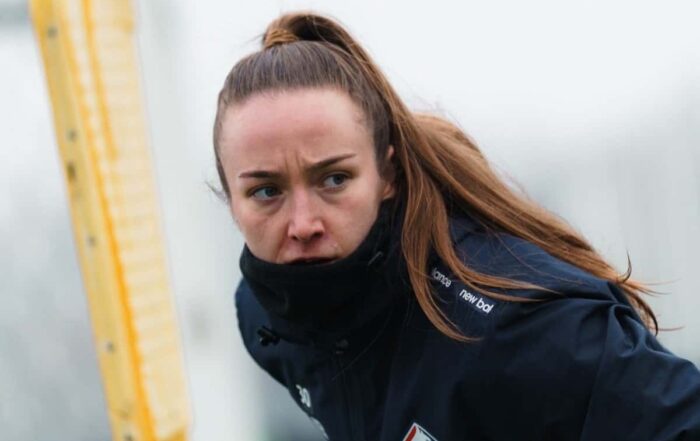 Taylor Beitz à l'entraînement avec la section féminine du LOSC.