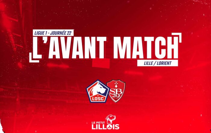 L'affiche qui introduit LOSC - Stade Brestois, rencontre lilloise de la 22e journ&eacute;e de Ligue 1.
