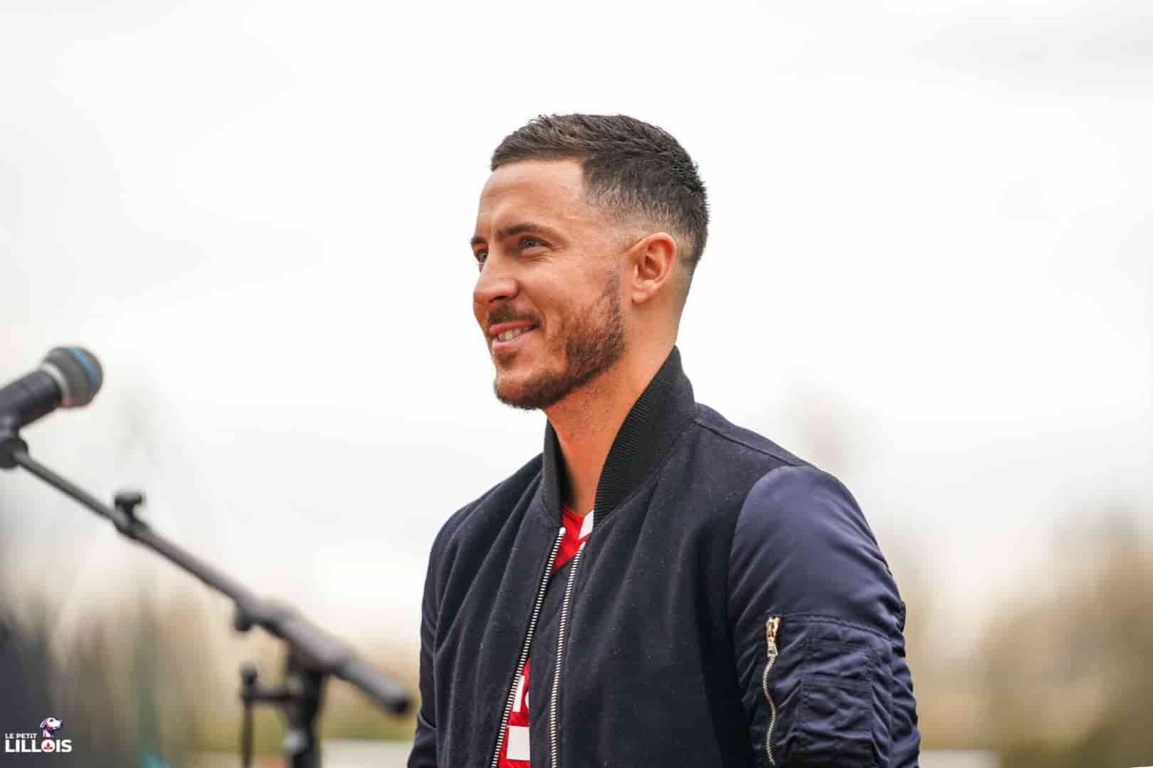 Eden Hazard au Domaine de Luchin pour l'inauguration d'un terrain &agrave; son nom.
