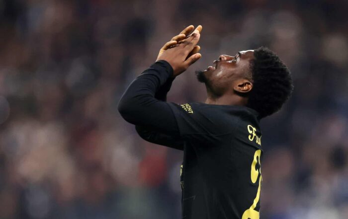 Junior Dina Ebimbe, joueur &agrave; suivre du Stade Brestois face au LOSC.