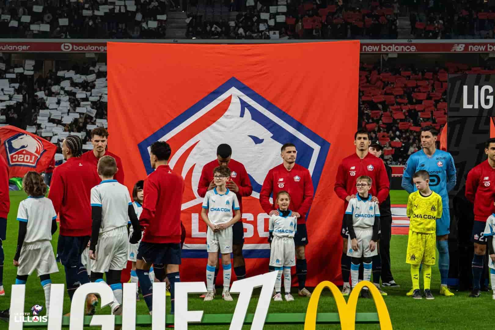 Les joueurs lillois avant LOSC - OM.