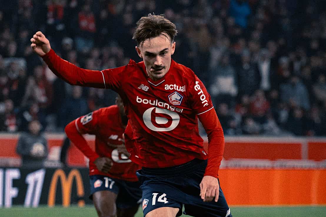 Marius Broholm marque un but sur penalty avec le LOSC.