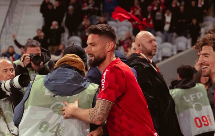 Olivier Giroud en homme heureux après LOSC - FC Nantes.