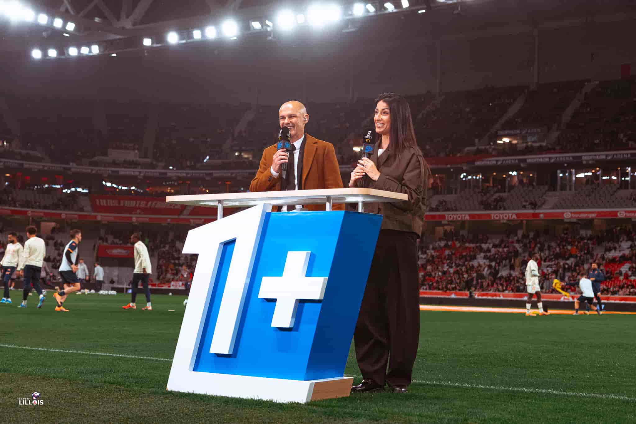 Benjamin Nivet et Lesly Boitrelle, consultant et journaliste sur Ligue 1+.