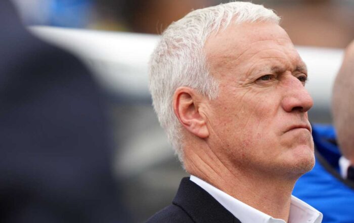 FOXBOROUGH, MASSACHUSETTS - MARCH 26: Didier Deschamps, Head Coach of France looks on prior to the international friendly match between Brazil and France at Gillette Stadium on March 26, 2026 in Foxborough, Massachusetts. (Photo by Michael Owens/Getty Images)