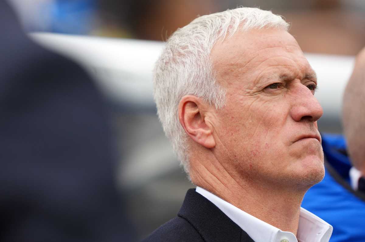 FOXBOROUGH, MASSACHUSETTS - MARCH 26: Didier Deschamps, Head Coach of France looks on prior to the international friendly match between Brazil and France at Gillette Stadium on March 26, 2026 in Foxborough, Massachusetts. (Photo by Michael Owens/Getty Images)