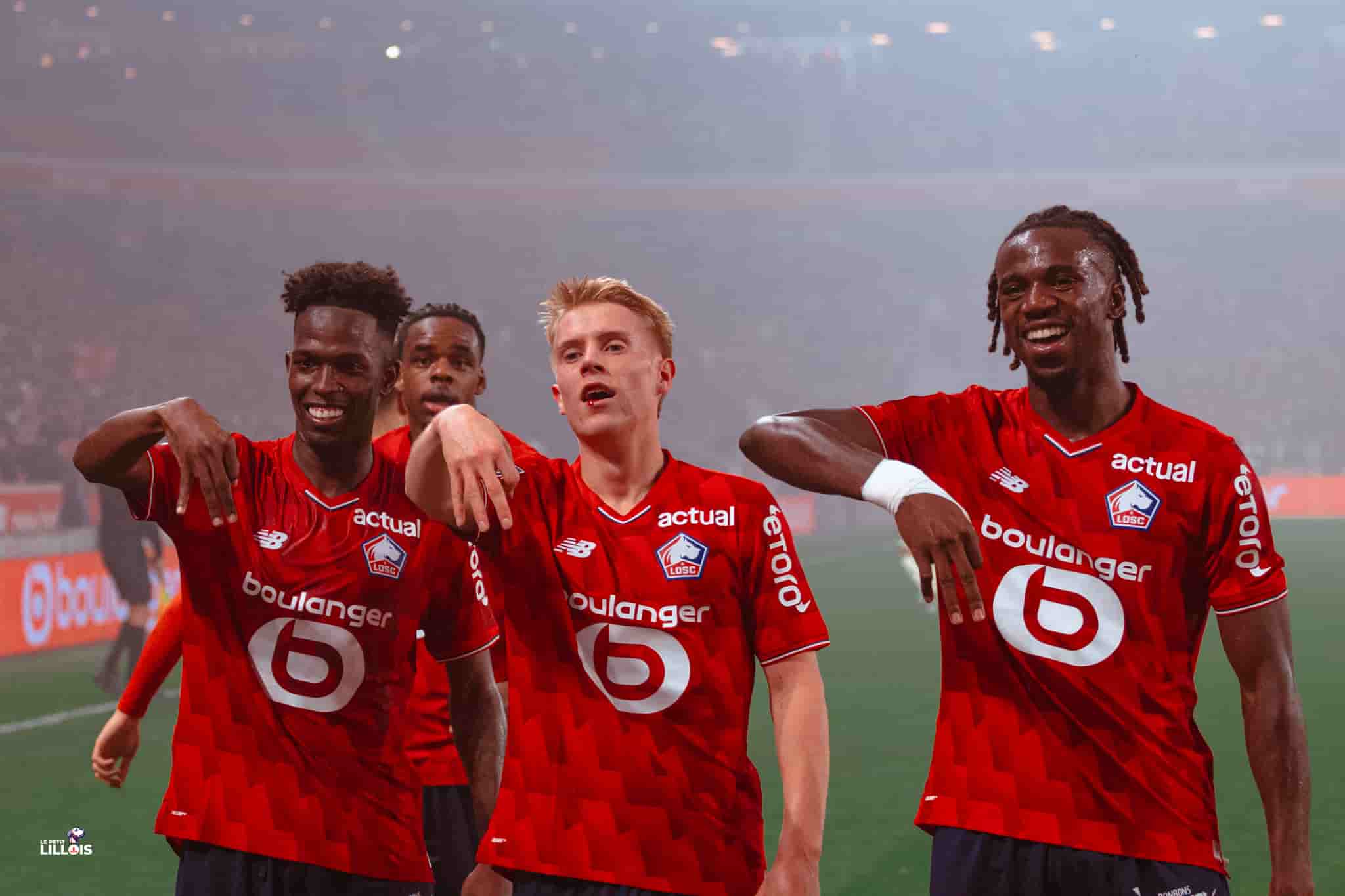 Hakon Haraldsson auteur du premier but lillois pendant LOSC - RC Lens.
