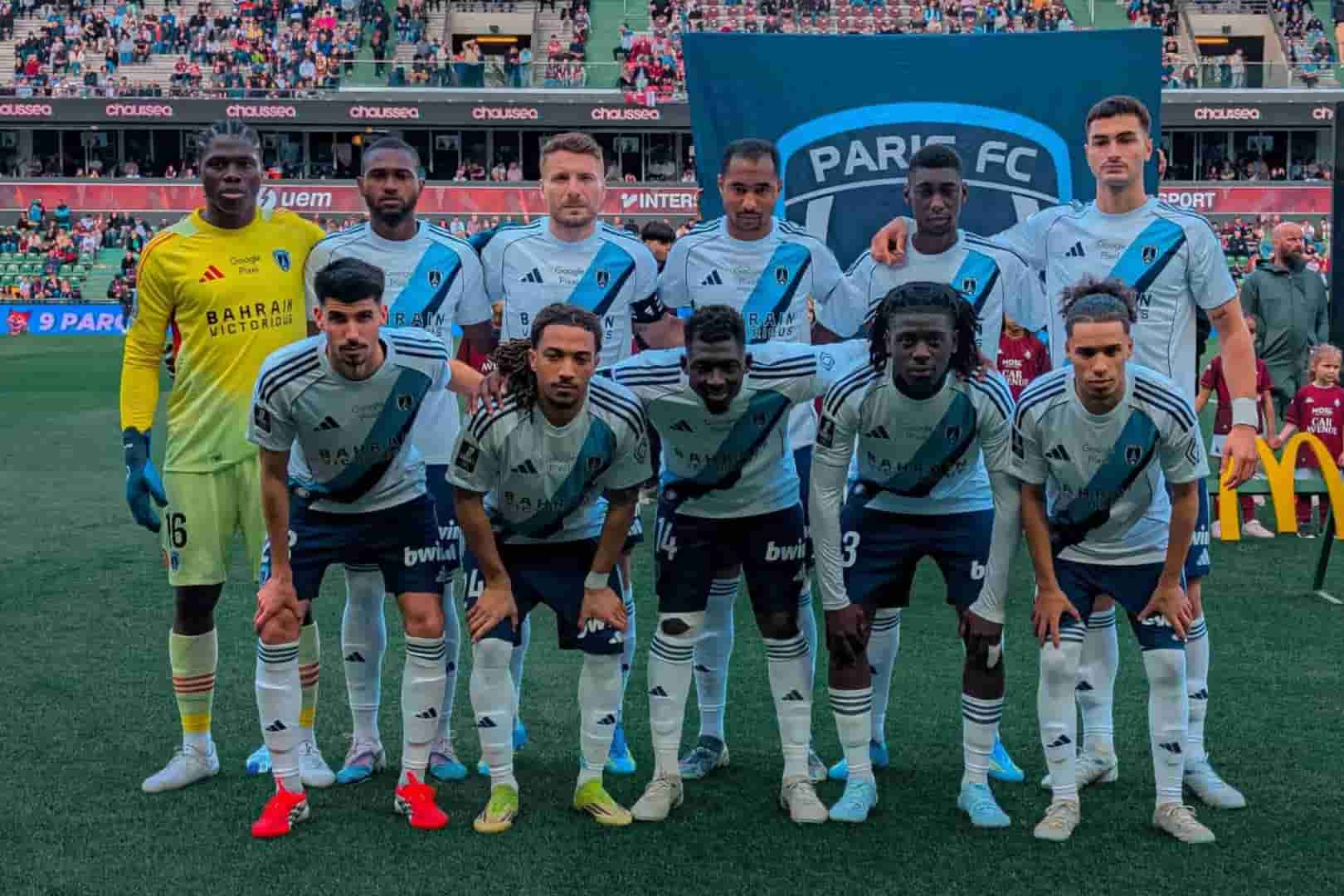 Les joueurs du Paris FC.