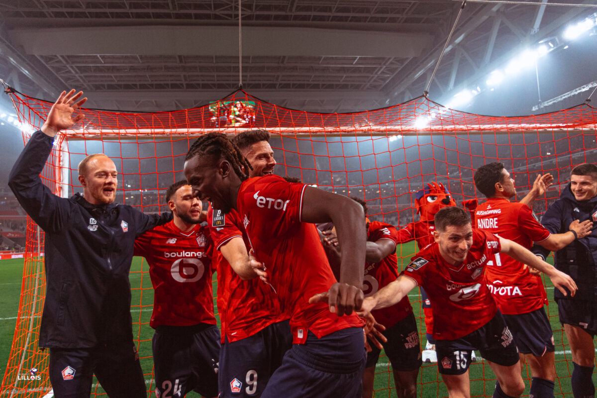 Joueurs LOSC La joie des joueurs du LOSC après un nouveau succès en Ligue 1.
