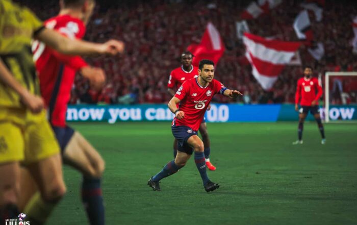 Benjamin Andr&eacute;, milieu de terrain et capitaine du LOSC en Ligue des Champions.