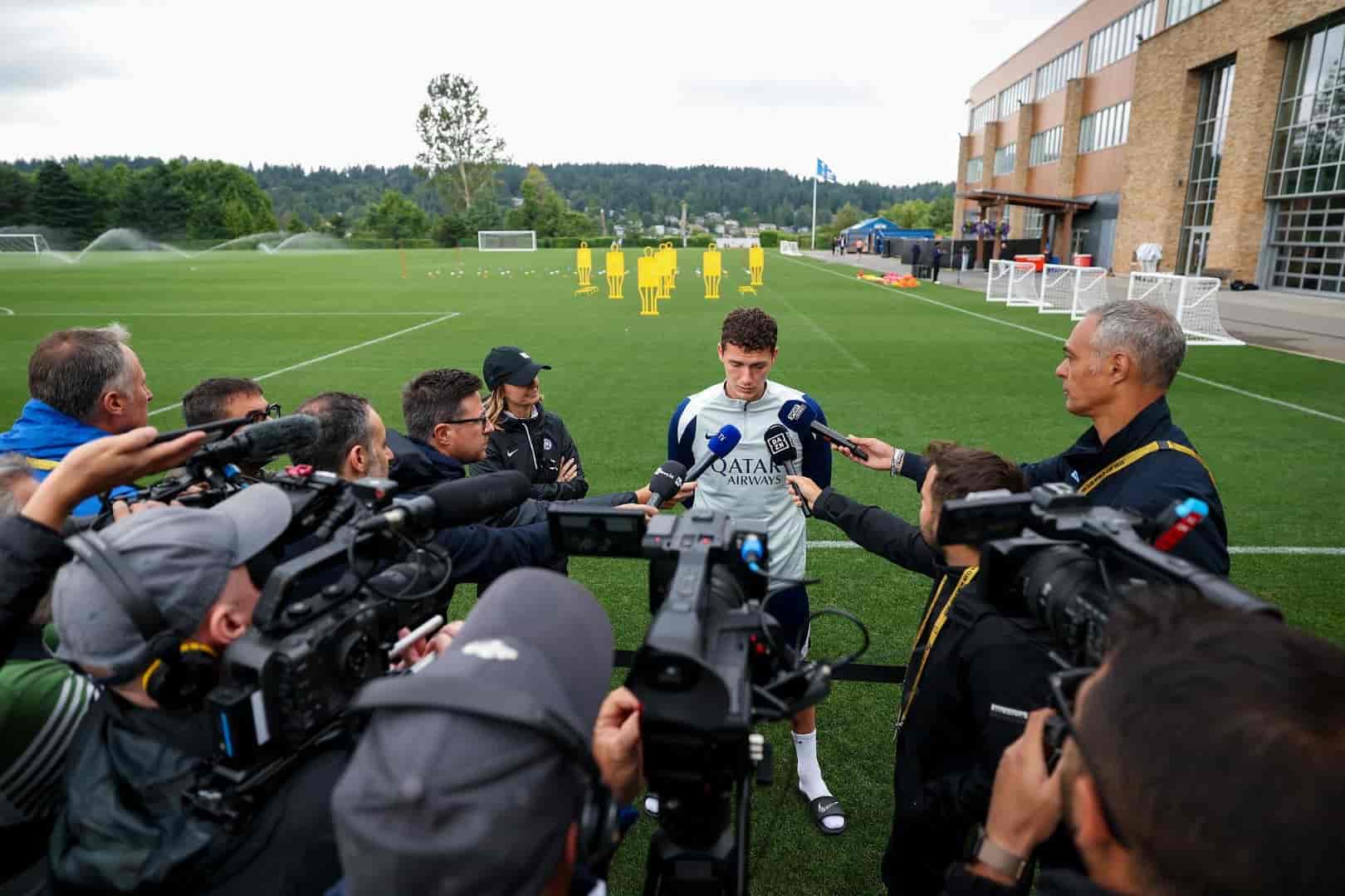 Benjamin Pavard, d&eacute;fenseur pr&ecirc;t&eacute; par l'OM &agrave; l'Inter Milan.