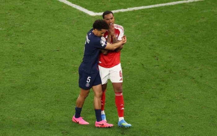Gabriel Magalh&atilde;es, ancien joueur du LOSC, malheureux avec Arsenal en finale de la Ligue des Champions.