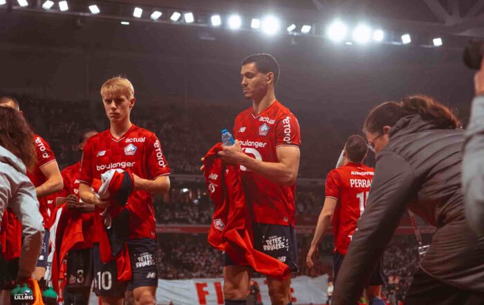 Hakon Haraldsson et A&iuml;ssa Mandi, joueurs du LOSC.