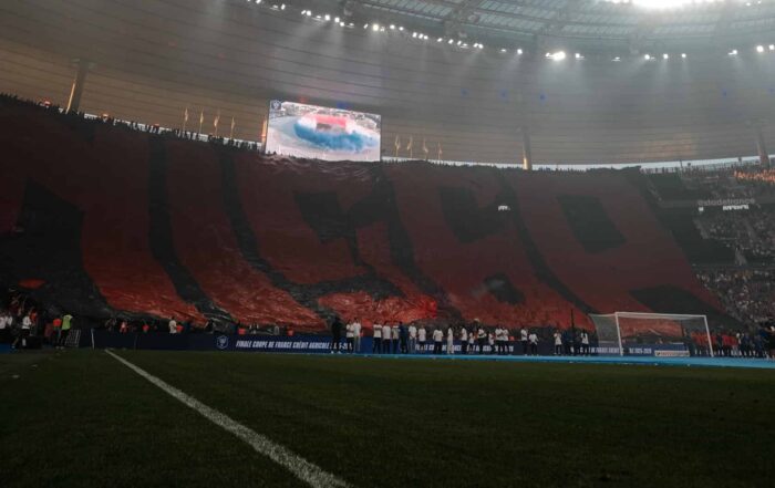 Les tribunes de l'OGC Nice &agrave; l'Allianz Riviera.