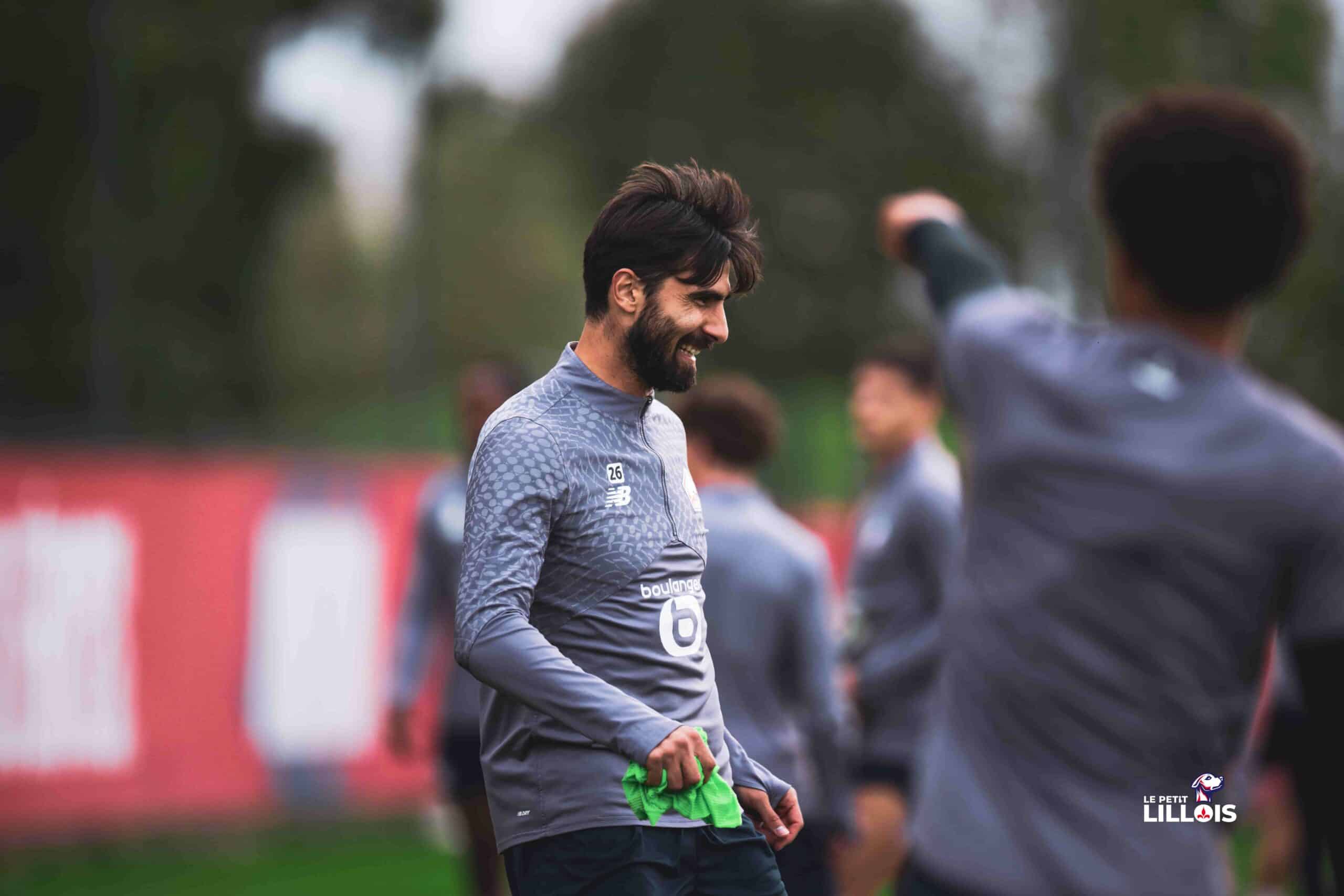Andr&eacute; Gomes &agrave; l'entra&icirc;nement avec le LOSC.