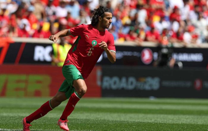 Ayyoub Bouaddi, joueur du LOSC et international marocain.