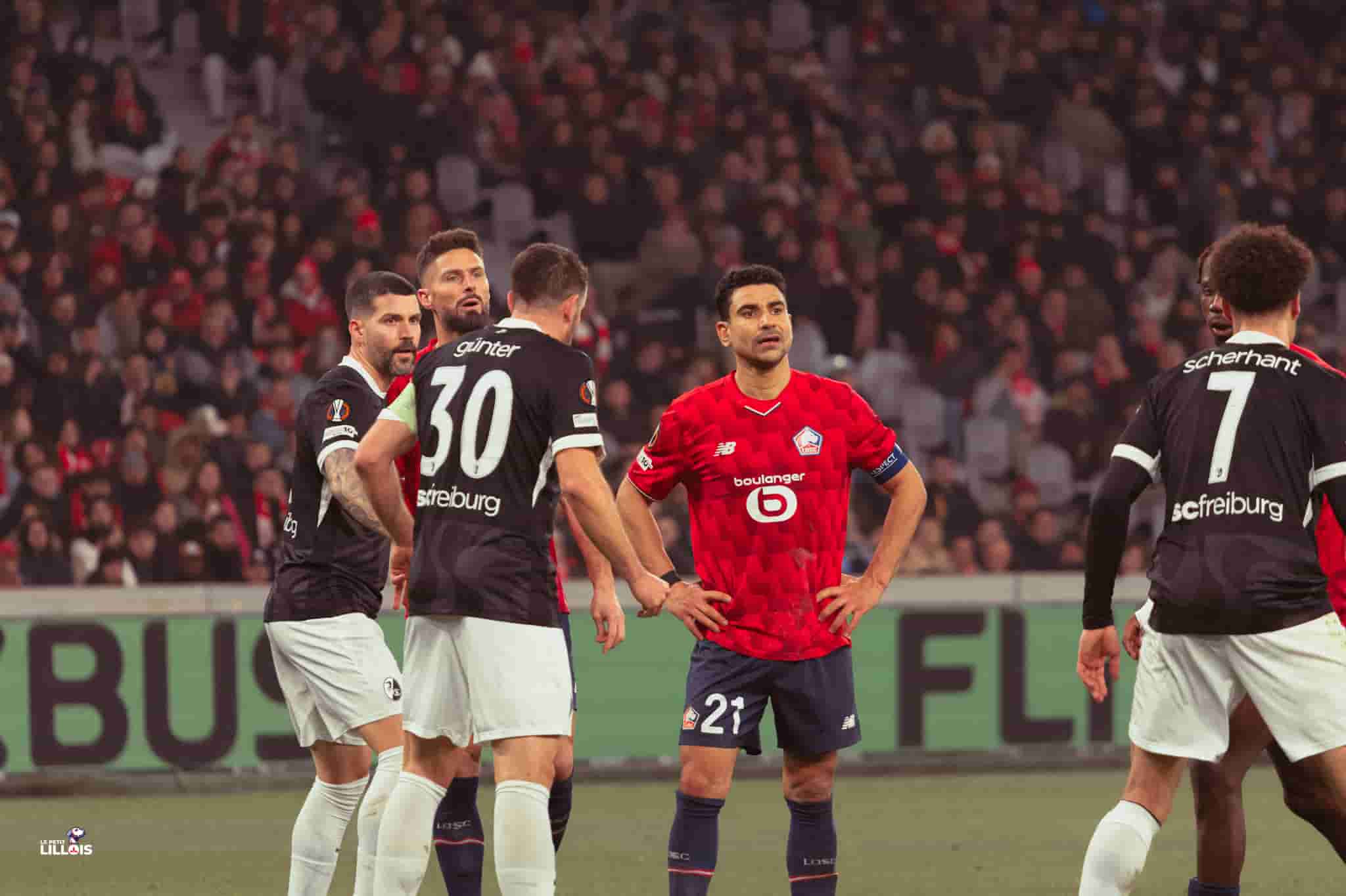 Benjamin André LOSC Benjamin André de retour sur le terrain pendant LOSC - SC Fribourg.