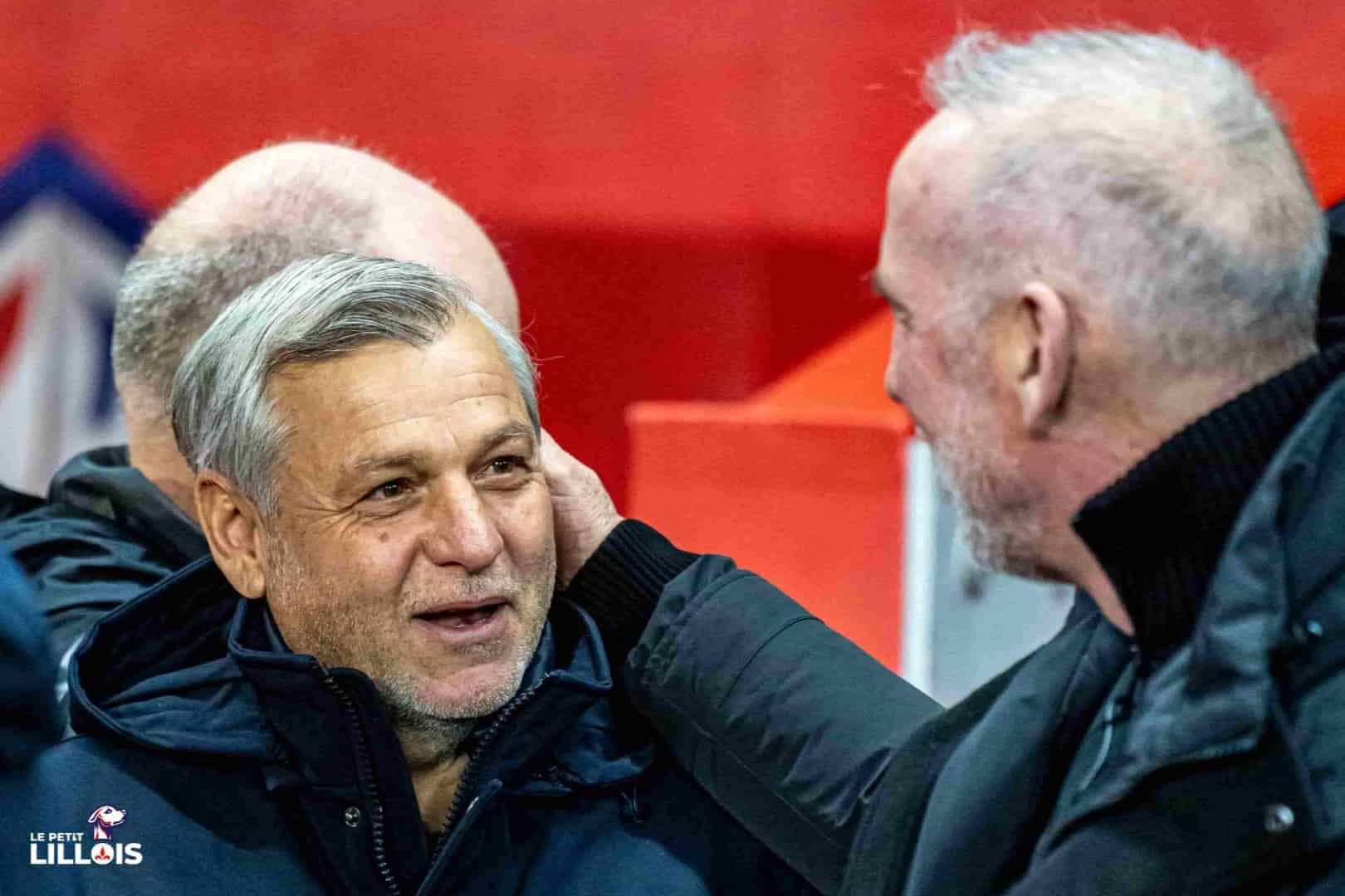 Bruno Genesio LOSC (2) Bruno Genesio avec Eric Roy au bord du terrain avant LOSC - Stade Brestois.