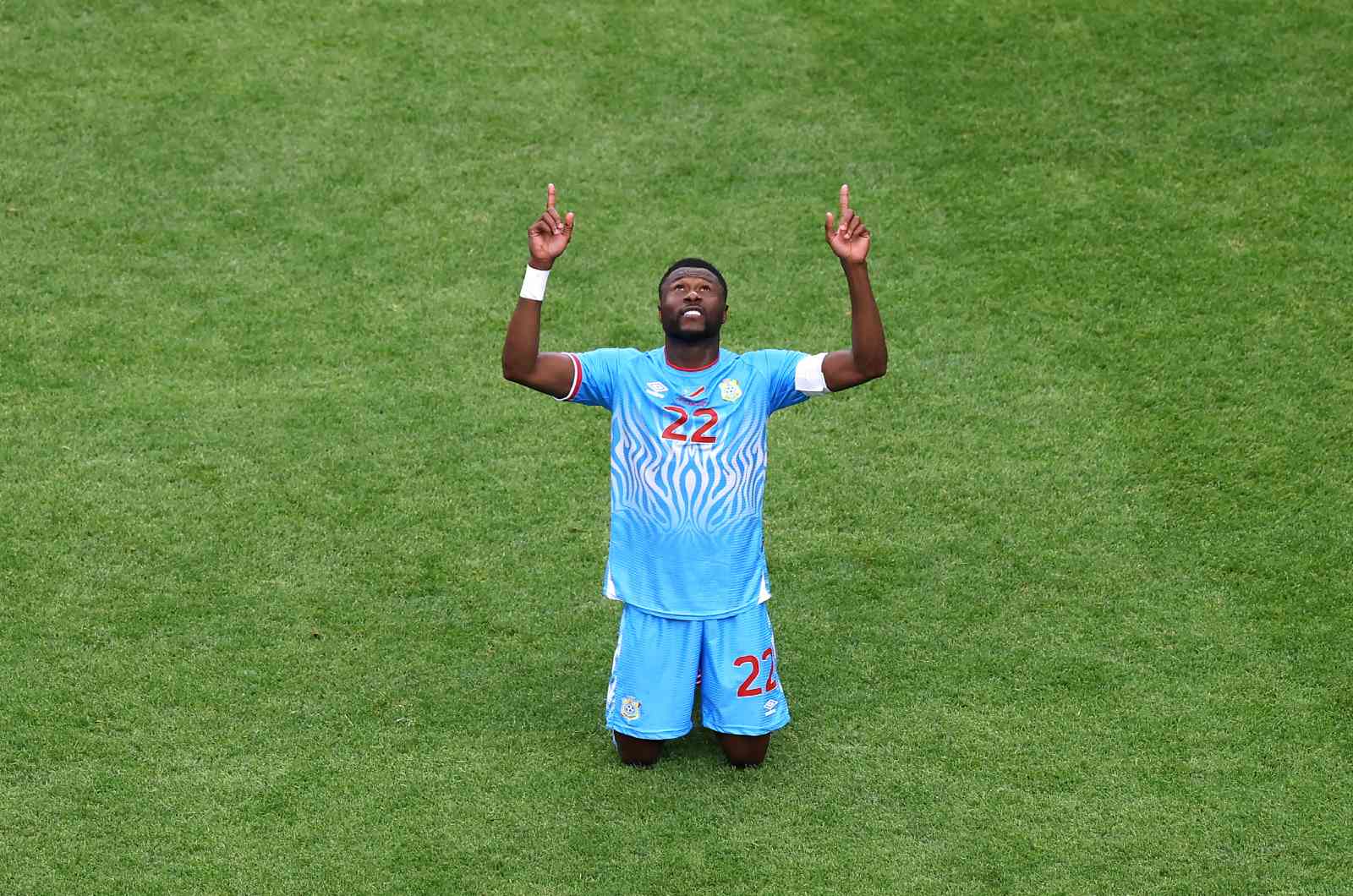 CHANCEL MBEMBA cdm football HOUSTON, TEXAS - 17 JUIN : Chancel Mbemba #22 du Congo DR réagit après le match nul 1-1 lors du match du Groupe K de la Coupe du Monde FIFA 2026 entre le Portugal et la RD du Congo au Houston Stadium le 17 juin 2026 à Houston, Texas.