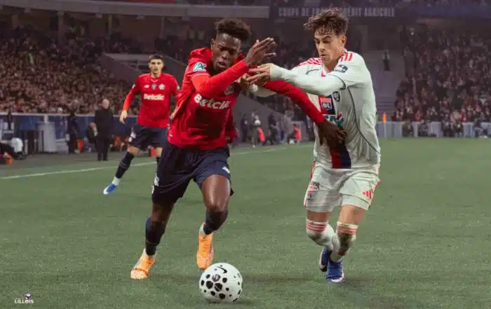 Félix Correia au duel avec Lyonnais pendant LOSC - OL.