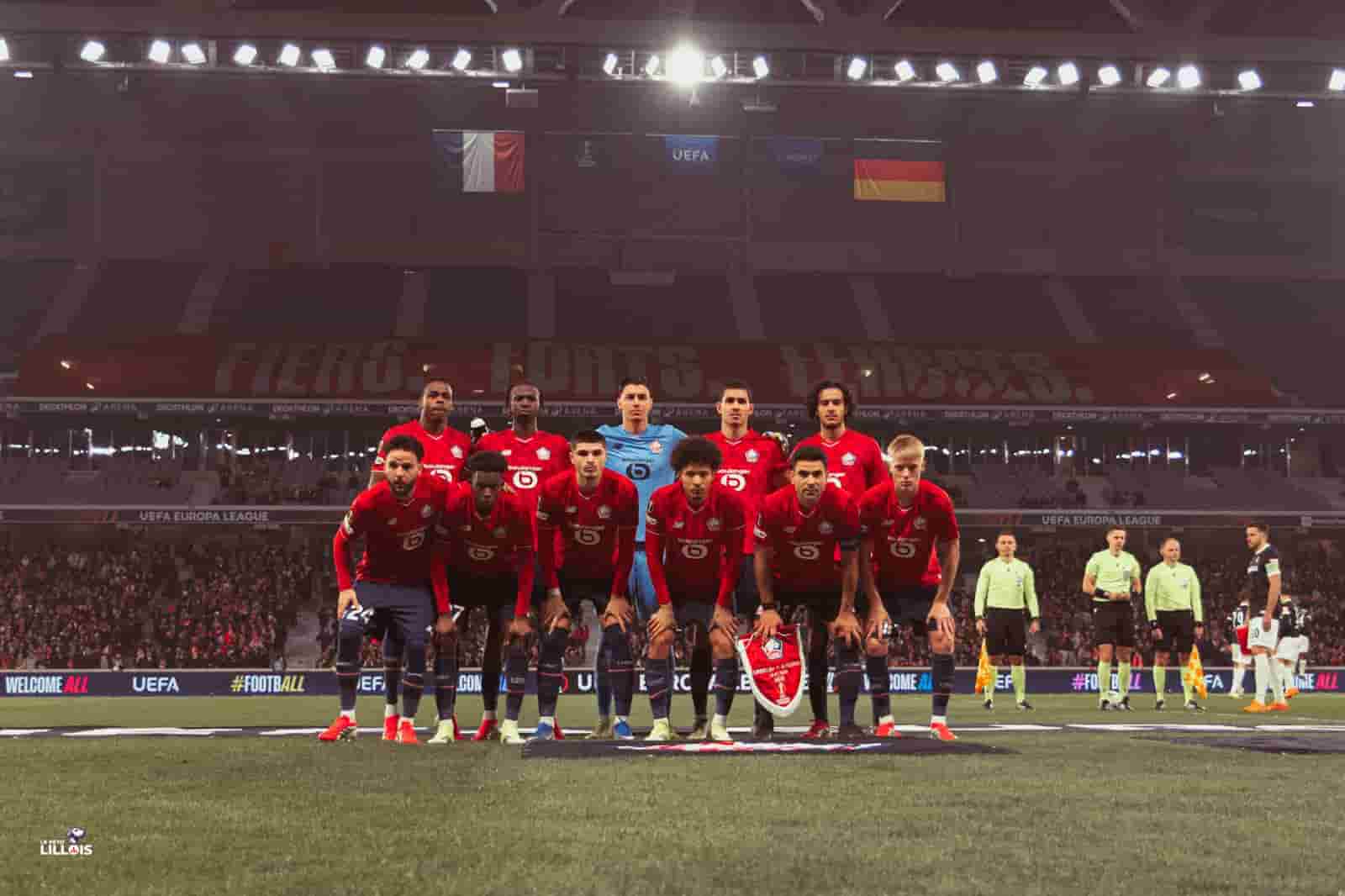 Joueurs LOSC Les Lillois prennent la pause avant LOSC - SC Fribourg.