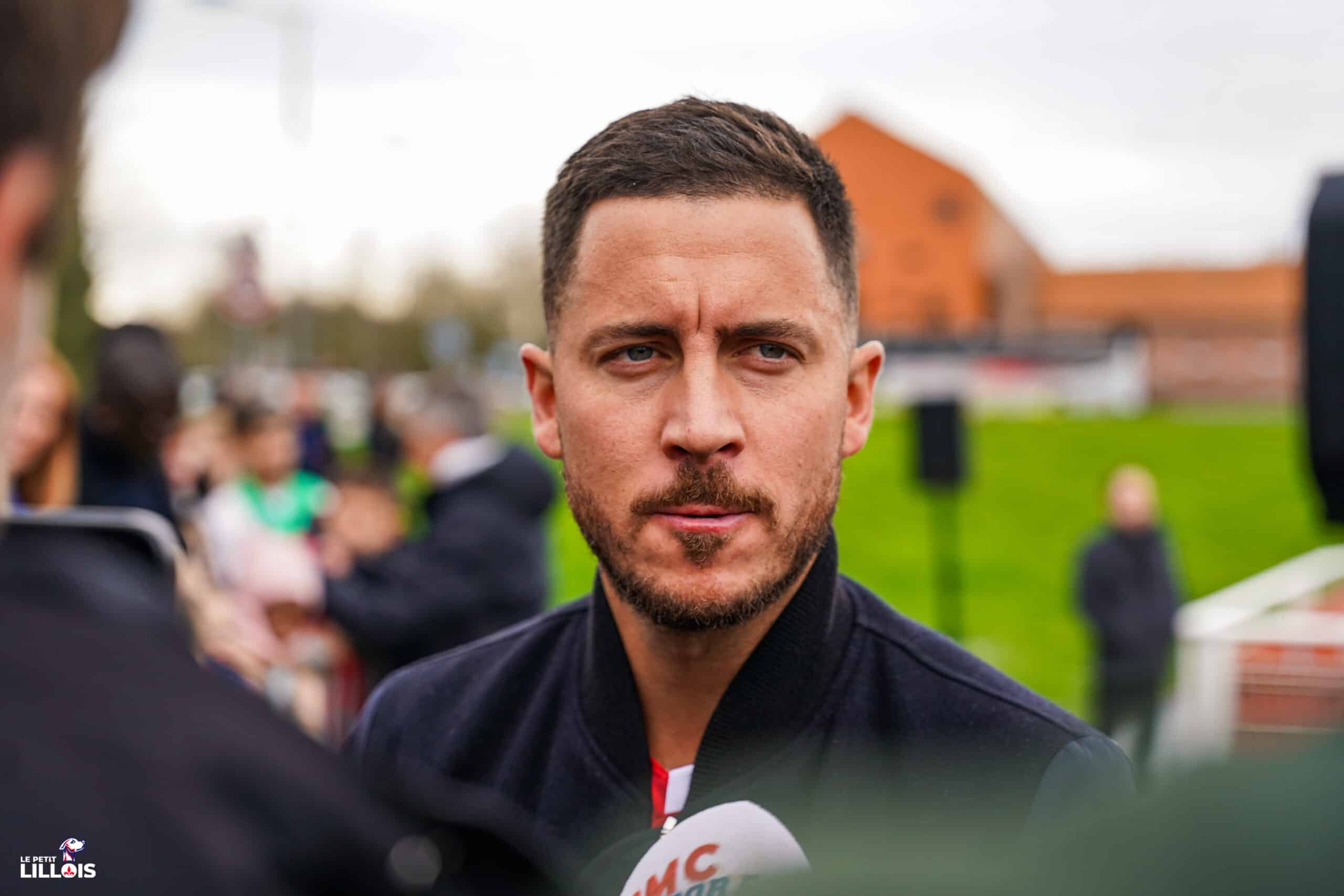 Eden Hazard interview&eacute; au Domaine de Luchin pour l'inauguration de son stade.