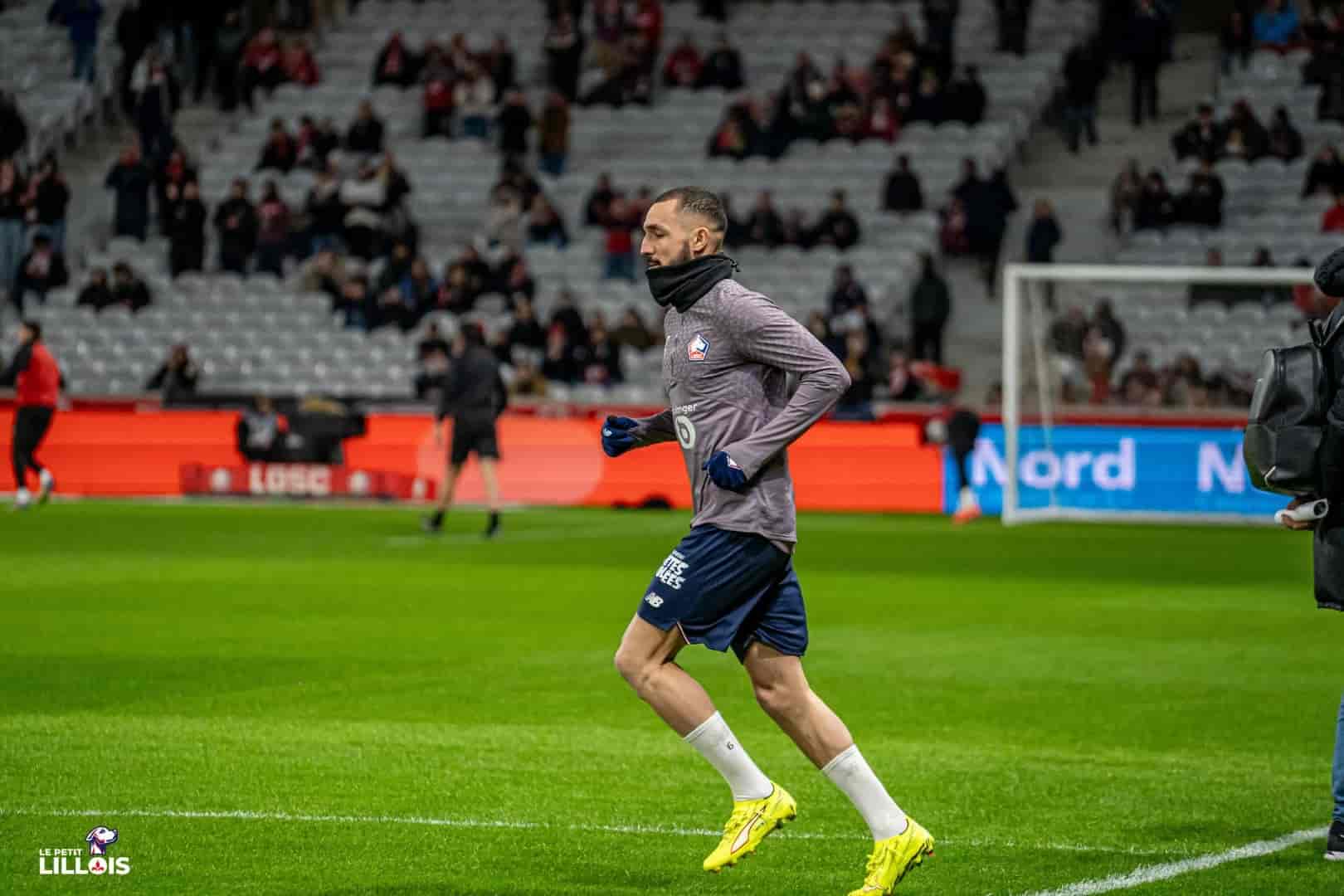 Nabil Bentaleb &agrave; l'&eacute;chauffement avec le LOSC.
