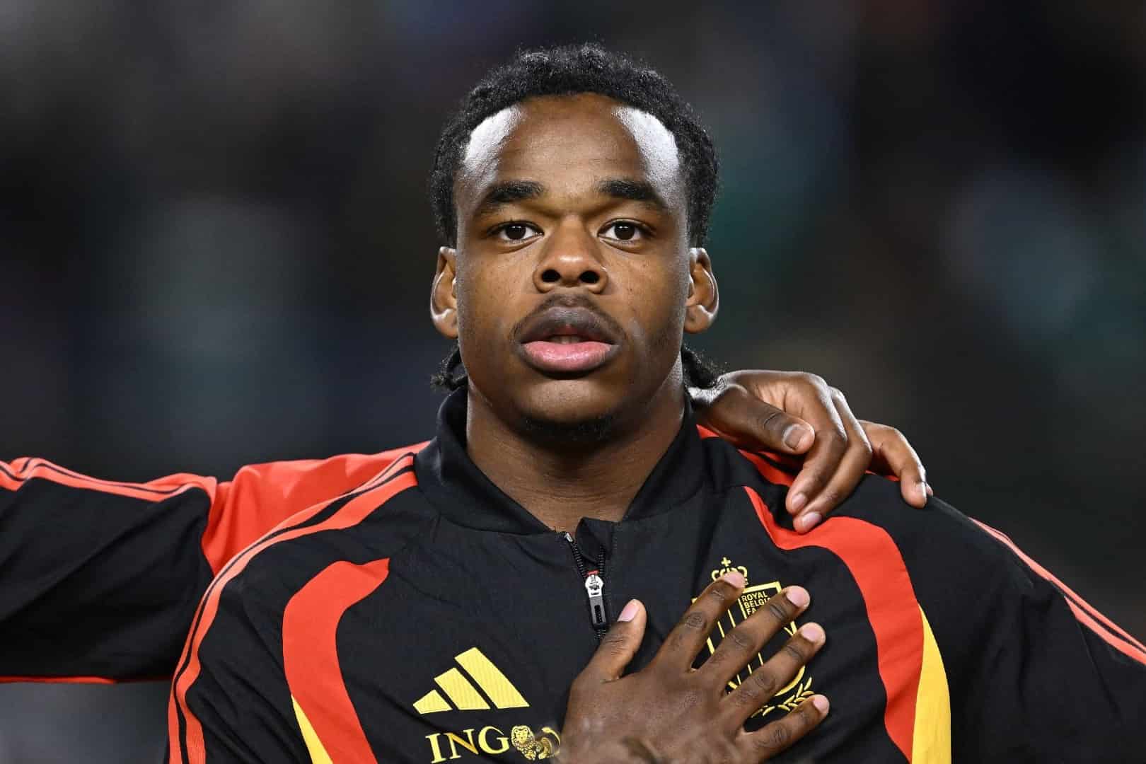Nathan Ngoy, d&eacute;fenseur du LOSC avec la Belgique.