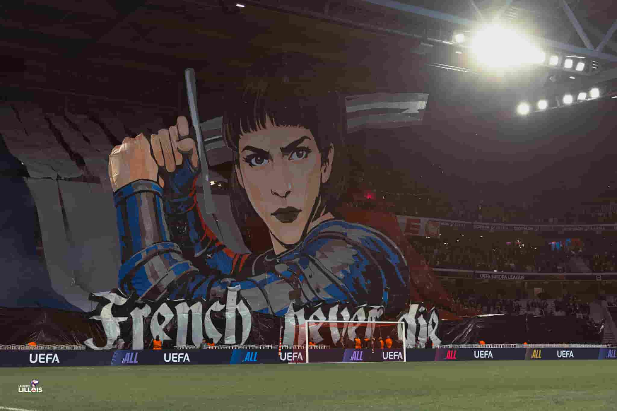 La superbe animation en tribunes des supporters lillois pour LOSC - Aston Villa.