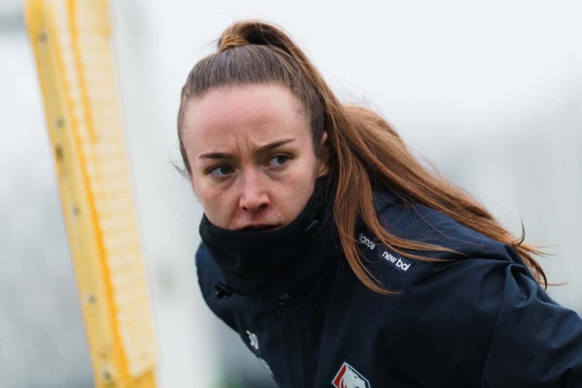 Taylor Beitz &agrave; l'entra&icirc;nement avec la section f&eacute;minine du LOSC.