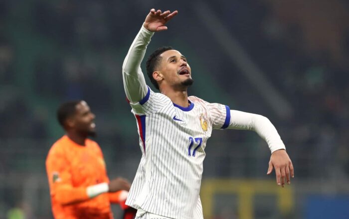 William Saliba, d&eacute;fenseur &agrave; Arsenal et international fran&ccedil;ais.