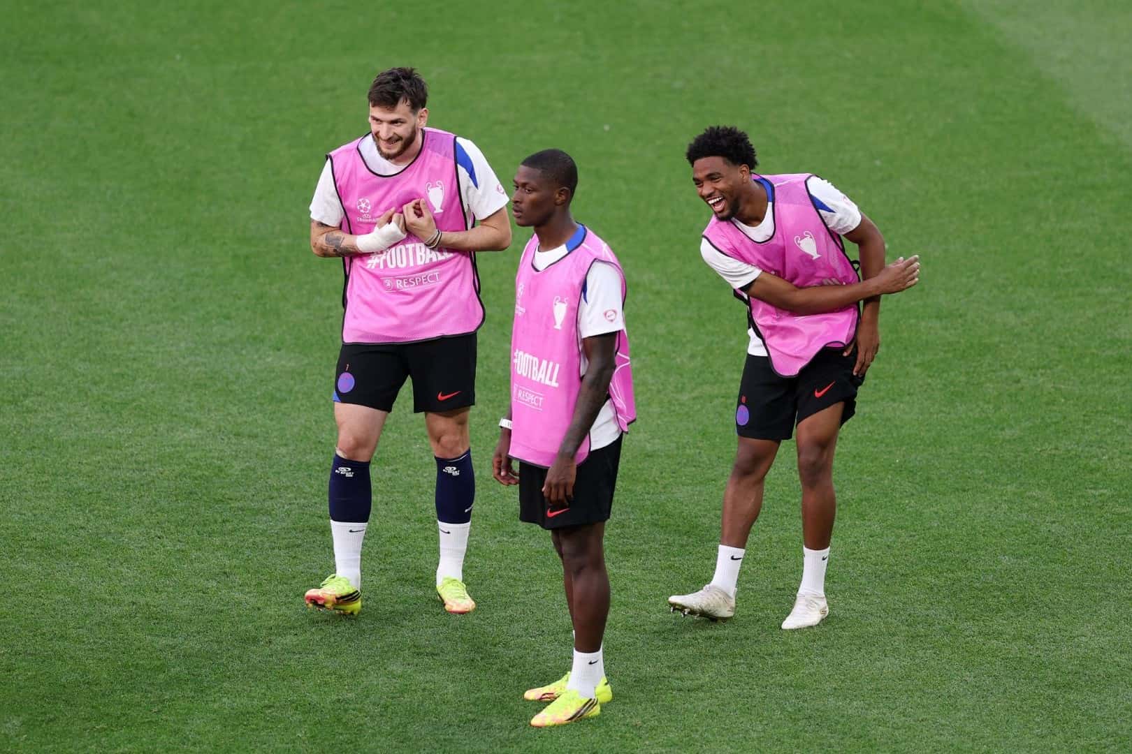 Entraînement Paris SG Les joueurs du Paris Saint-Germain à l'entraînement.